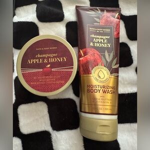 NEW Bath & Body Works CHAMPAGNE APPLE & HONEY 🍎🍯 Body Wash & Body Butter Set